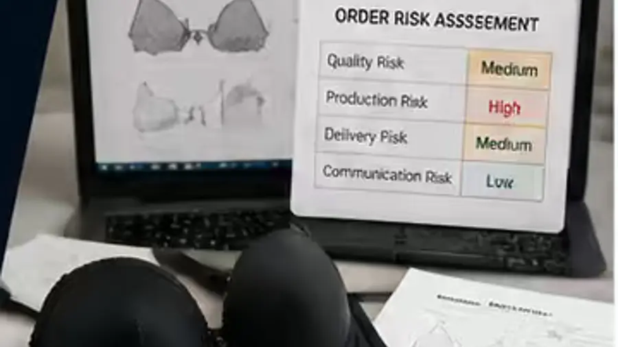 Order review and risk assessment process image for bra QC